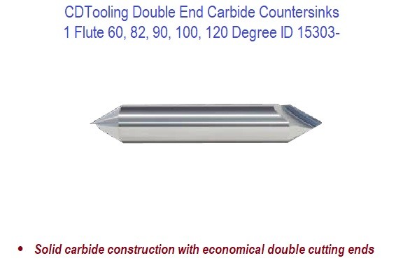 1/8 60° Single Flute - Double End - Carbide Countersink - ID: 15303-331-201050